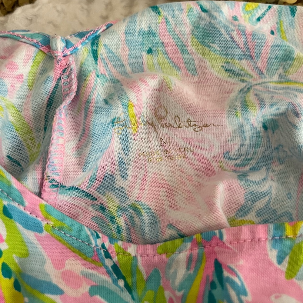 Lilly Pulitzer Kristen Flounce Dress W/Pockets Unicorn of the Sea - Picture 5 of 10